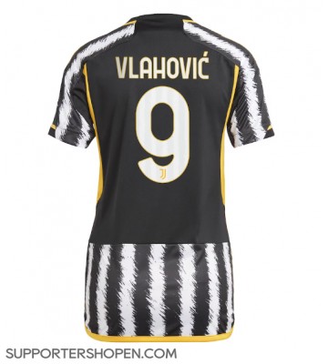 Juventus Dusan Vlahovic #9 Hemma Matchtröja Dam 2023-24 Kortärmad